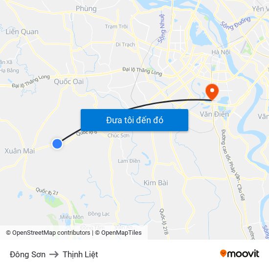 Đông Sơn to Thịnh Liệt map