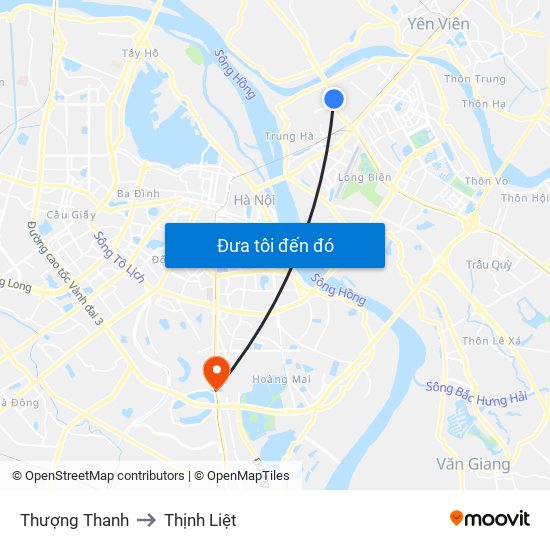 Thượng Thanh to Thịnh Liệt map