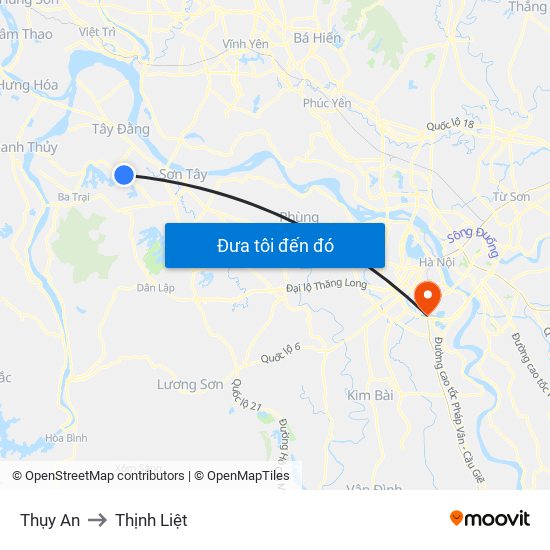 Thụy An to Thịnh Liệt map