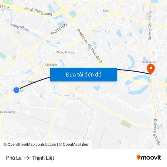 Phú La to Thịnh Liệt map