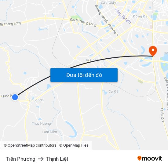 Tiên Phương to Thịnh Liệt map
