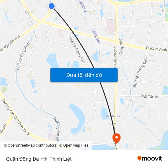 Quận Đống Đa to Thịnh Liệt map