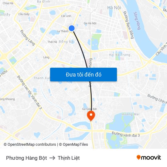 Phường Hàng Bột to Thịnh Liệt map