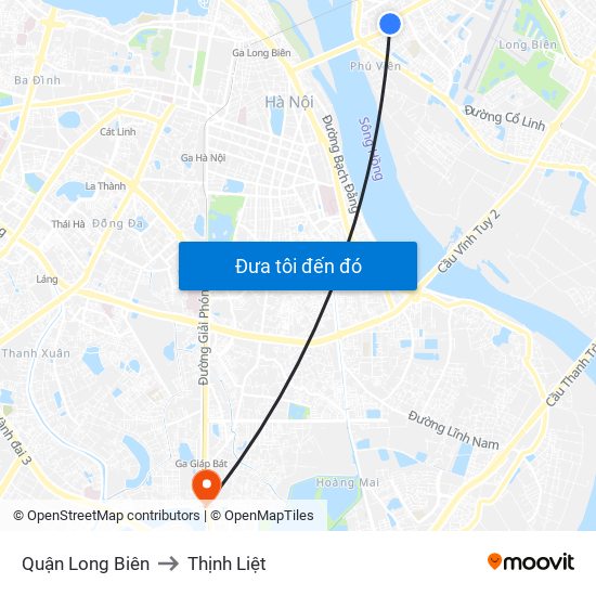 Quận Long Biên to Thịnh Liệt map