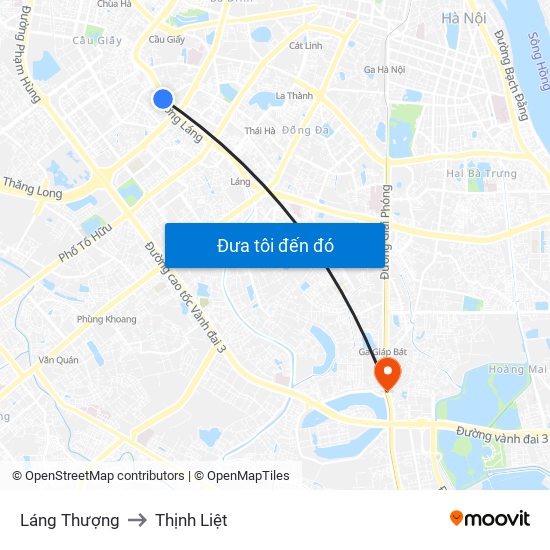 Láng Thượng to Thịnh Liệt map