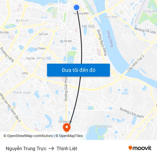 Nguyễn Trung Trực to Thịnh Liệt map