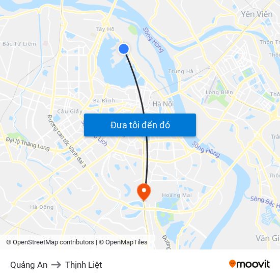 Quảng An to Thịnh Liệt map