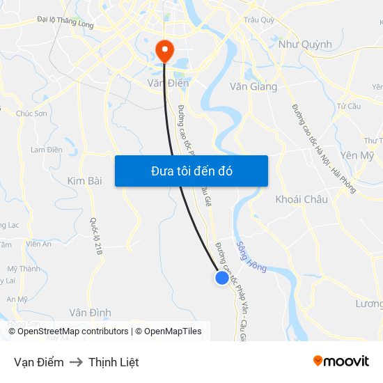 Vạn Điểm to Thịnh Liệt map