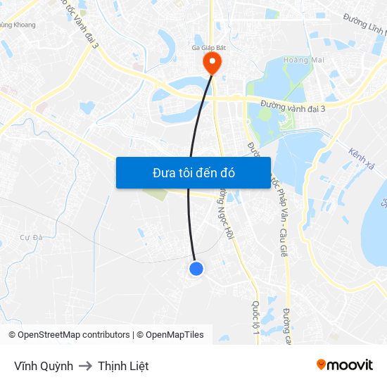Vĩnh Quỳnh to Thịnh Liệt map