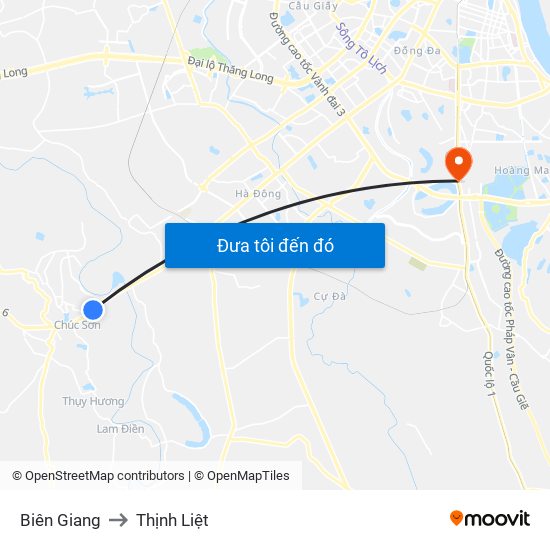 Biên Giang to Thịnh Liệt map