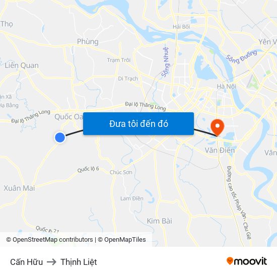 Cấn Hữu to Thịnh Liệt map