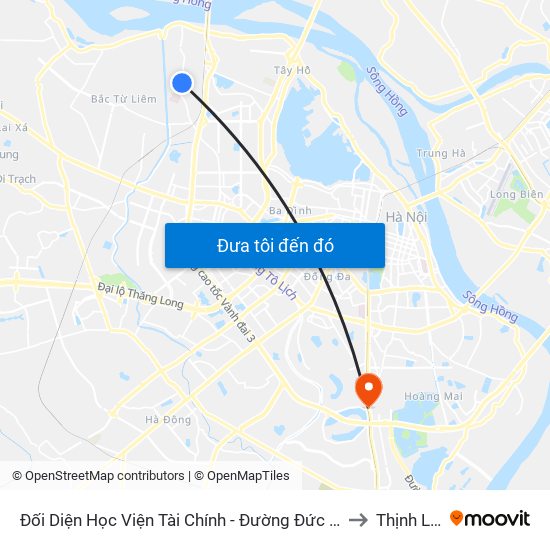 Đối Diện Học Viện Tài Chính - Đường Đức Thắng to Thịnh Liệt map