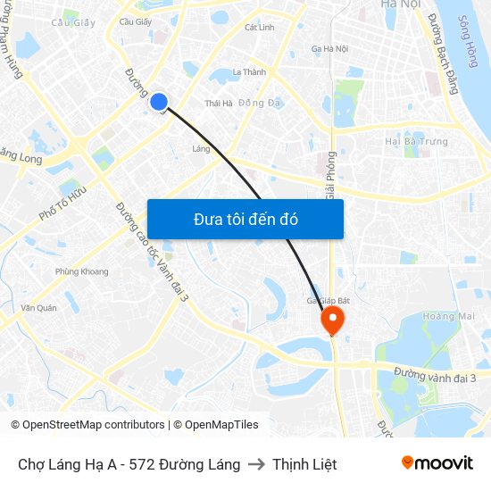 Chợ Láng Hạ A - 572 Đường Láng to Thịnh Liệt map