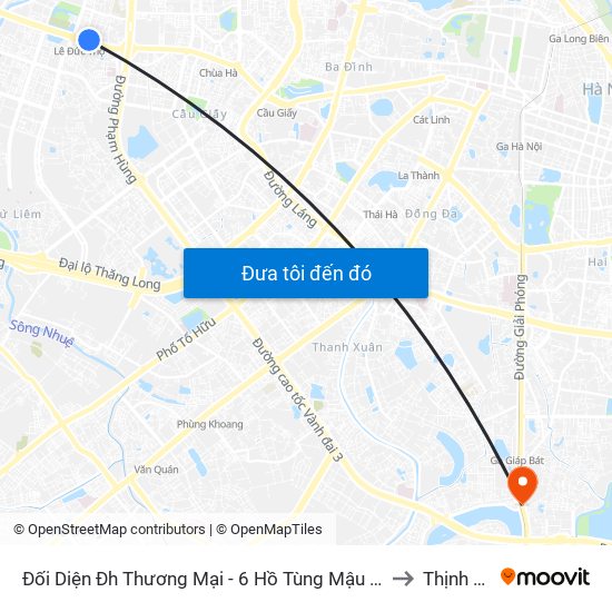 Đối Diện Đh Thương Mại - 6 Hồ Tùng Mậu (Cột Sau) to Thịnh Liệt map