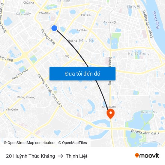 20 Huỳnh Thúc Kháng to Thịnh Liệt map