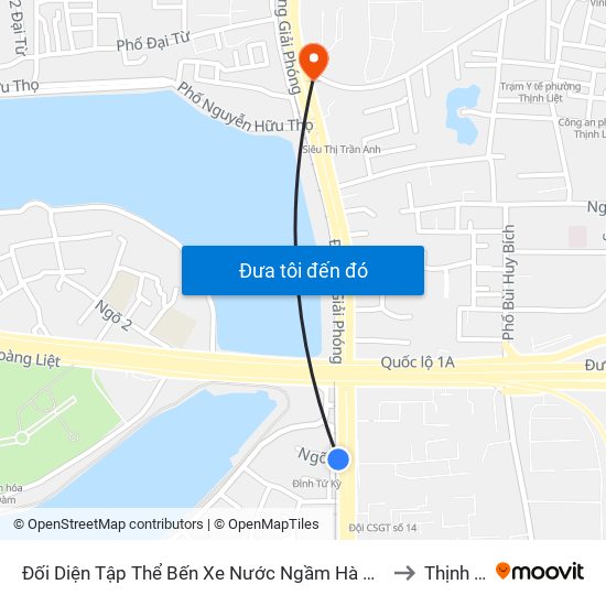 Đối Diện Tập Thể Bến Xe Nước Ngầm Hà Nội - Ngọc Hồi to Thịnh Liệt map