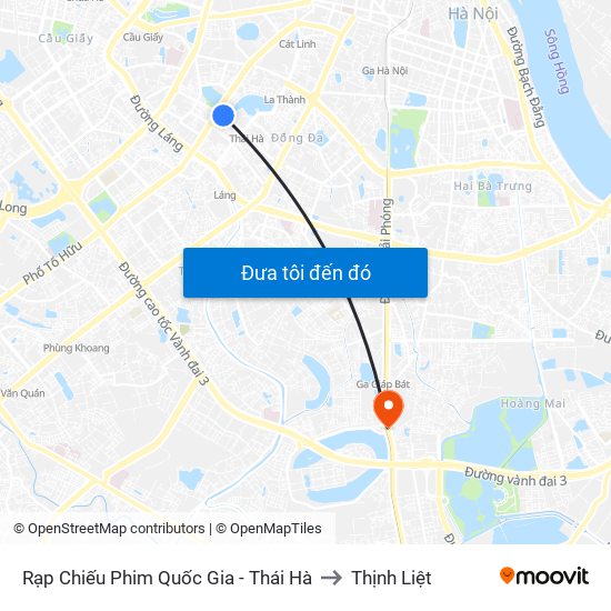 Rạp Chiếu Phim Quốc Gia - Thái Hà to Thịnh Liệt map
