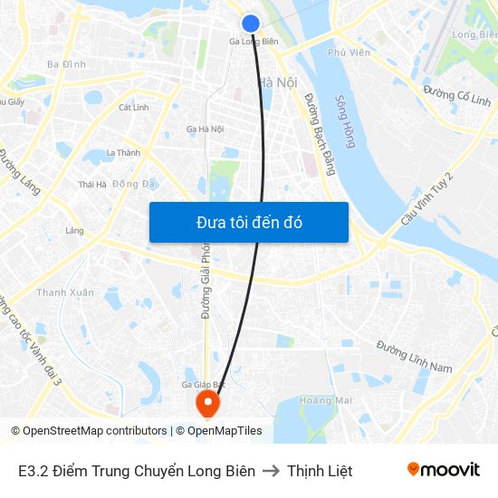 E3.2 Điểm Trung Chuyển Long Biên to Thịnh Liệt map