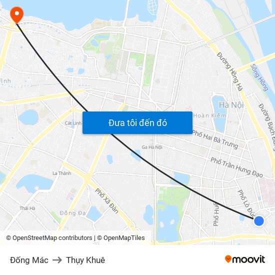 Đống Mác to Thụy Khuê map