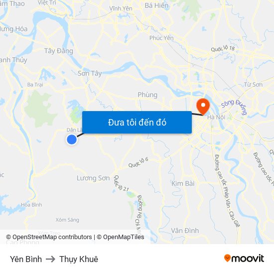 Yên Bình to Thụy Khuê map