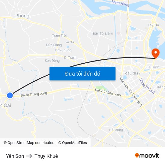 Yên Sơn to Thụy Khuê map