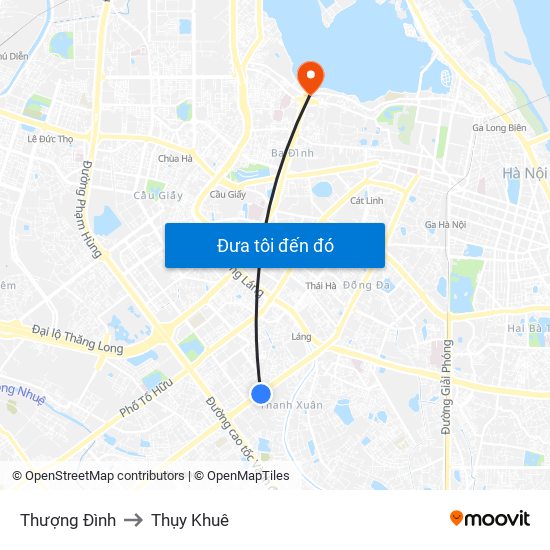 Thượng Đình to Thụy Khuê map