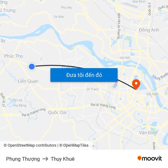 Phụng Thượng to Thụy Khuê map