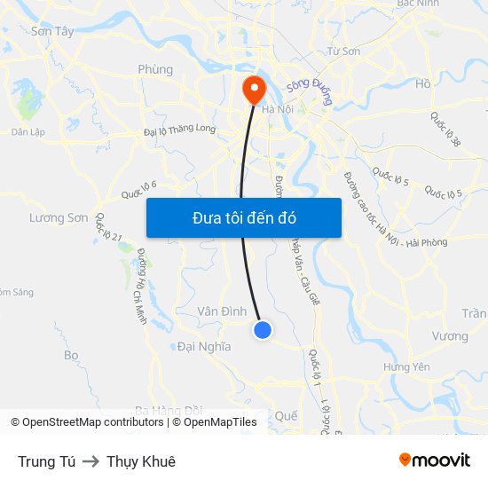 Trung Tú to Thụy Khuê map