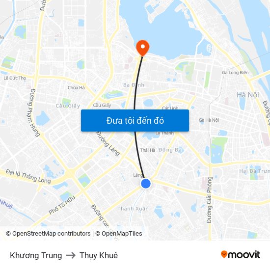 Khương Trung to Thụy Khuê map