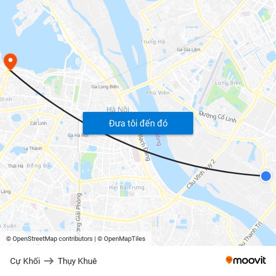Cự Khối to Thụy Khuê map