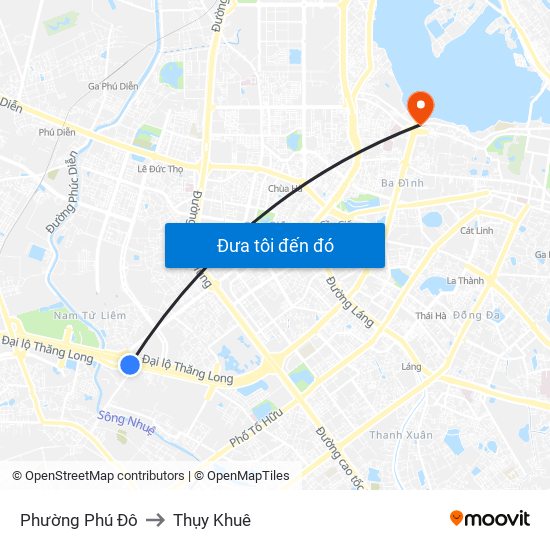 Phường Phú Đô to Thụy Khuê map