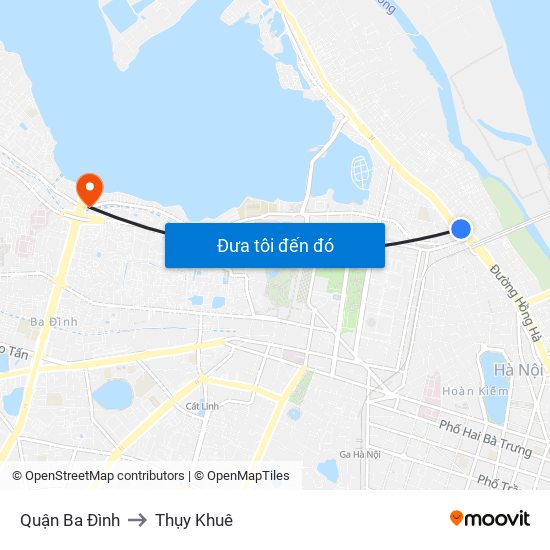 Quận Ba Đình to Thụy Khuê map