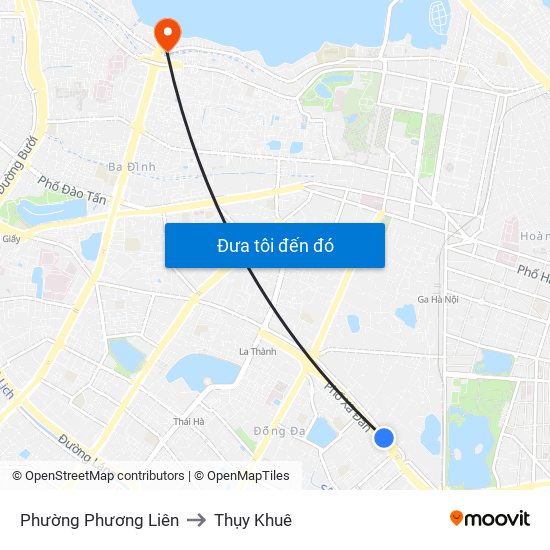 Phường Phương Liên to Thụy Khuê map