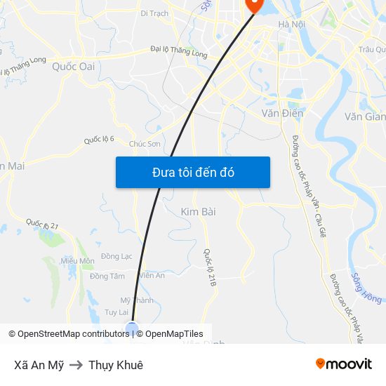 Xã An Mỹ to Thụy Khuê map