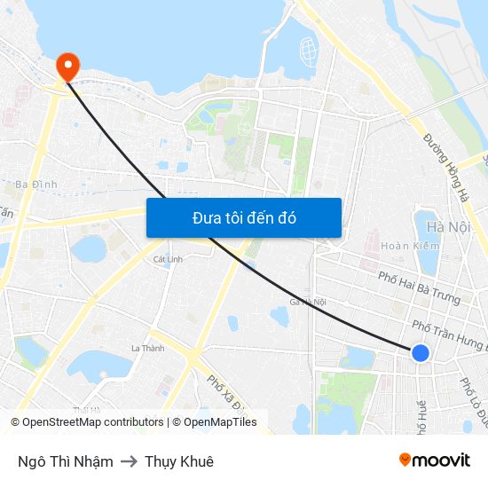 Ngô Thì Nhậm to Thụy Khuê map