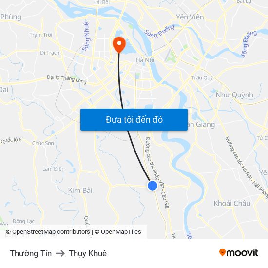 Thường Tín to Thụy Khuê map