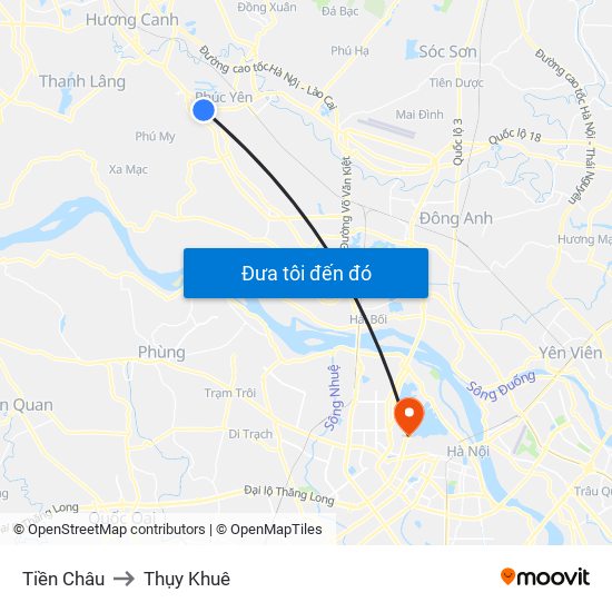 Tiền Châu to Thụy Khuê map