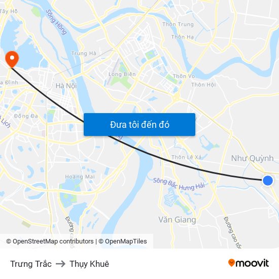 Trưng Trắc to Thụy Khuê map