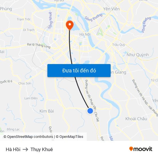 Hà Hồi to Thụy Khuê map