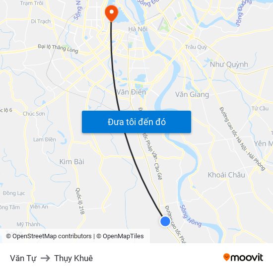 Văn Tự to Thụy Khuê map