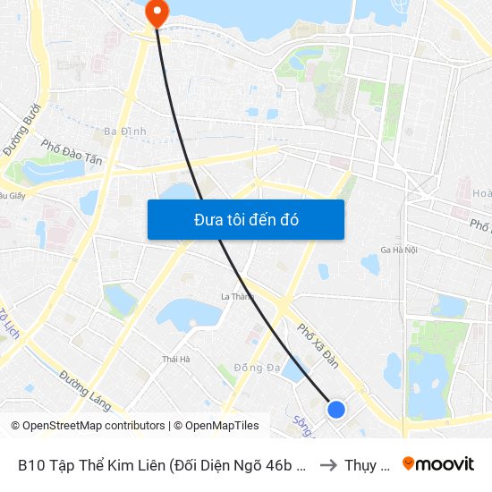 B10 Tập Thể Kim Liên (Đối Diện Ngõ 46b Phạm Ngọc Thạch) to Thụy Khuê map