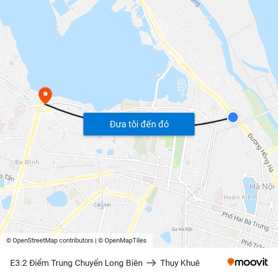 E3.2 Điểm Trung Chuyển Long Biên to Thụy Khuê map