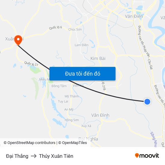 Đại Thắng to Thủy Xuân Tiên map