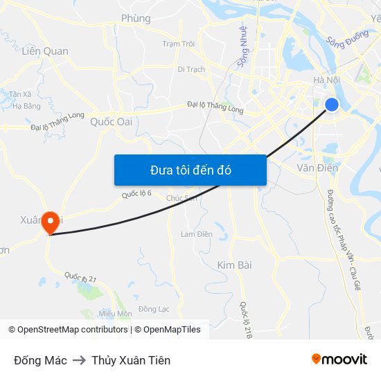 Đống Mác to Thủy Xuân Tiên map