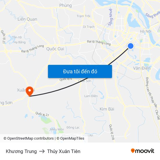 Khương Trung to Thủy Xuân Tiên map