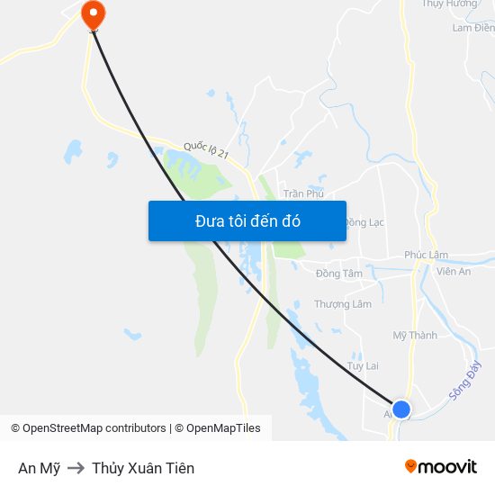 An Mỹ to Thủy Xuân Tiên map