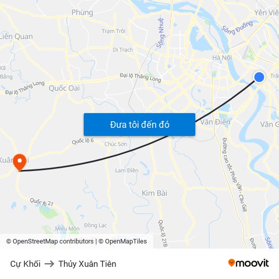 Cự Khối to Thủy Xuân Tiên map