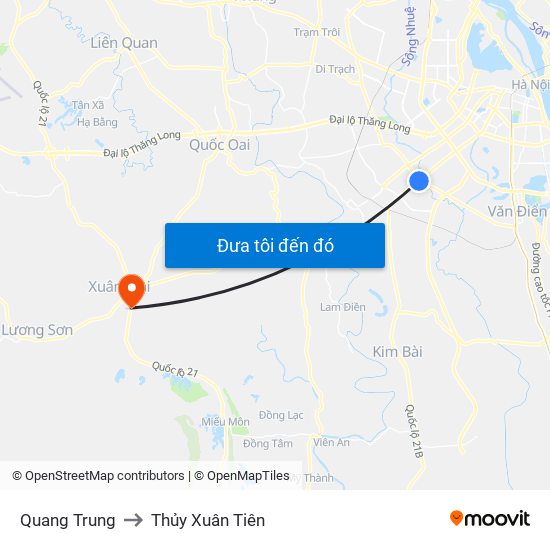 Quang Trung to Thủy Xuân Tiên map