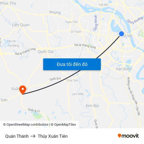 Quán Thánh to Thủy Xuân Tiên map