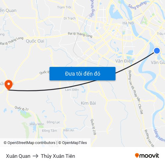 Xuân Quan to Thủy Xuân Tiên map